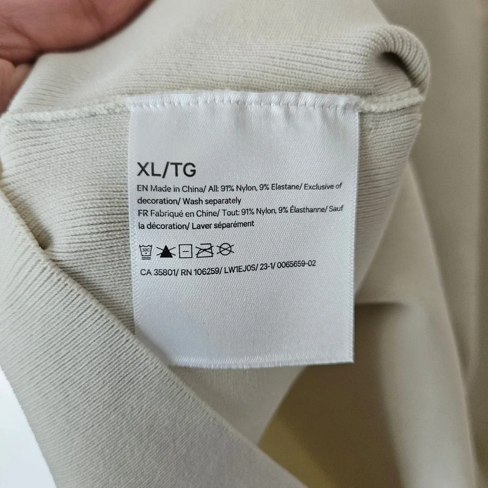 Lululemon Athletic Dress Tennis Athleisure Tight-Fit Knit Tank Bone White XL - Picture 5 of 11
